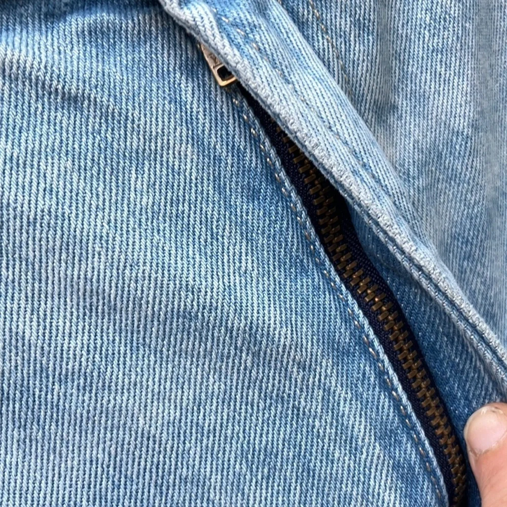 Arizona wide leg high rise stonewashed denim jean size 17 nwot